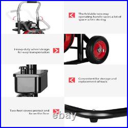 100 Ft 3/8'' Electric Drain Auger Cleaner Machine Snake Drum Machine with Tool Set
