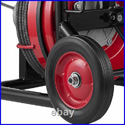 100ft x 1/2 Drain Cleaner 550W Pipe Snake Auger Cleaning Machine with Cutter