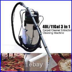 110V 40L Commercial Carpet Cleaning Machine Electric Vacuum Cleaner Extractor