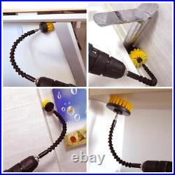 11PCS Cleaning Drill Brush Electric Power Scrubber Kitchen Bath Car Cleaner Tool