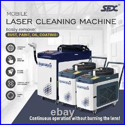 2000W Mobile Fiber Laser Cleaner Laser Cleaning Machine Metal Rust Paint Removal