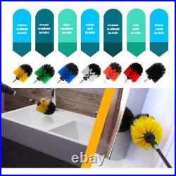 22PCS Cleaning Drill Brush Electric Power Scrubber Kitchen Bath Car Cleaner Tool