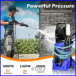 3000 PSI 2.0 GPM Electric Pressure Washer Car Cleaning Machine Cleaner Tool US