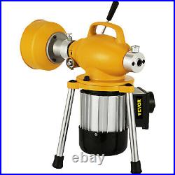 3/4 4 Sectional Pipe Drain Auger Cleaner Machine 400W Snake Sewer with Cutter