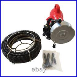 3/4-4 Sectional Pipe Drain Cleaner Cleaning Machine Electric Snake Sewer 110V