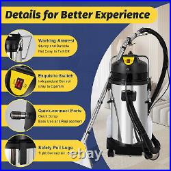 40L 3in1 Commercial Carpet Cleaning Machine Steam Vacuum Cleaner Extractor 110V