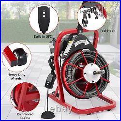 50FT 3/8 Electric Drain Auger Cleaner Cleaning Machine Plumbing Sewer Snake