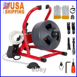 50Ft X 5/16 Drain Cleaner Machine for 3/4 To3 Pipe Drain Auger Sewer Plumbing