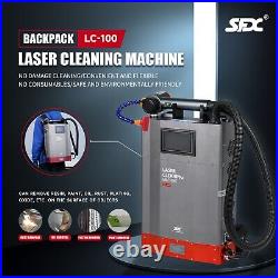 Backpack 100W Laser Cleaning Machine Rust Paint Laser Cleaner Battery Included