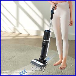 Cordless Vacuum Mop Hardwood Floor Electric Cleaning Machine Wet/Dry LED Cleaner