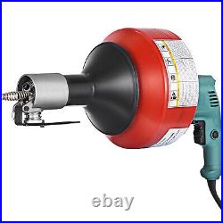 Drain Cleaner 26'x1/3 Electric Drain Auger Plumbing Cleaning Machine 700W