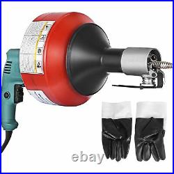 Drain Cleaner 26'x1/3 Electric Drain Auger Plumbing Cleaning Machine 700w