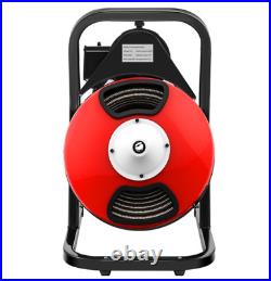 Drain Cleaning Machine 50ftx1/2in Electric Drain Cleaner Machine Fit 2''- 4'