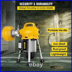 Drain Cleaning Machine 66 Ft X 2/3 In Electric Cleaner Machine 500W Drain Auger