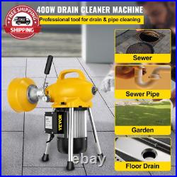 Drain Cleaning Machine 66 Ft X 2/3 Inch, Electric Cleaner Machine Fit 3/4 Inch t
