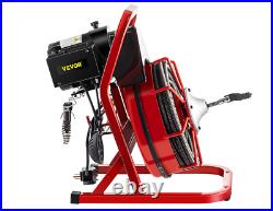 Drain Cleaning Machine 75ft x 1/2 in Drain Cleaner Machines 370W Electric Drain