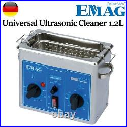 EMAG Ultrasonic Cleaner Solution Bath Clean Parts Instrument Jewelry Dental 1.2L