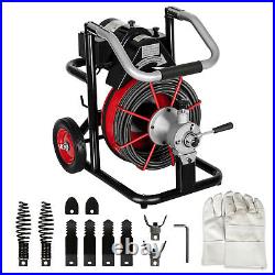 Electric 100Ft x 3/8'' Drain Auger Cleaner Cleaning Machine Plumbing Sewer Snake