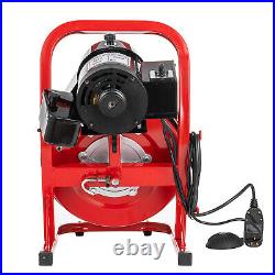 Electric 250W Drain Auger Cleaner 50ftx3/8in Sewer Snake Drain Cleaning Machine