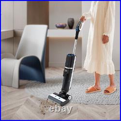 Electric Cordless Mop Vacuum Cleaner Wet/Dry 3in1 Cleaning Machine Voice Prompts