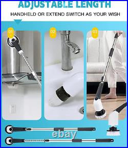 Electric Spin Scrubber for Cleaning Bathroom Cordless Power Shower Bath Tub and
