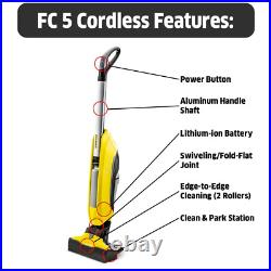 Karcher FC 5 Cordless Electric Hard Floor Cleaner-Laminate, Wood, Tile, Stone