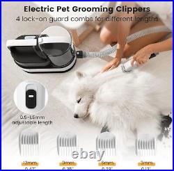 Pro Electric Pet Grooming Kit Vacuum Suction 2.5L Clippers Dog Cat Cleaning Tool