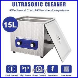 Stainless Steel Multipurpose Electric 15L 500W Ultrasonic Cleaner Jewelry Clean