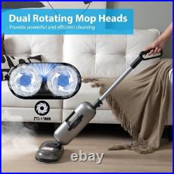 Steam Mop Electric Cleaner Steamer WithLED Headlights Hardwood Floor Cleaning Gray