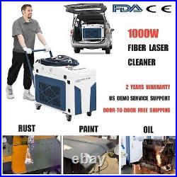 US Stock 1KW Laser Cleaning Machine Laser Rust Cleaner Laser Paint Oil Removal