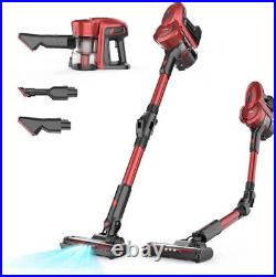VICSOO Cordless Broom Vacuum Cleaner, 4 in 1 Electric Vertical Vacuum Cleaner, 2