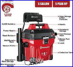 Vacmaster 5 Gallon Wall-Mount Wet Dry Vacuum Remote Control Operation Cleaner